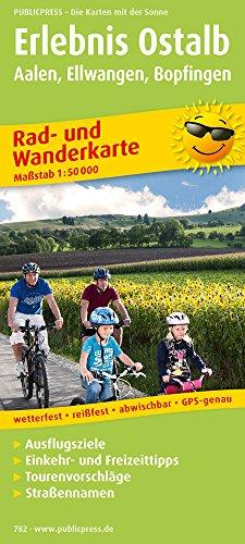 Erlebnis Ostalb, Aalen, Ellwangen, Bopfingen: Rad- und Wanderkarte mit Ausflugszielen, Einkehr- & Freizeittipps, Straßennamen, wetterfest, reißfest, abwischbar, GPS-genau. 1:50000