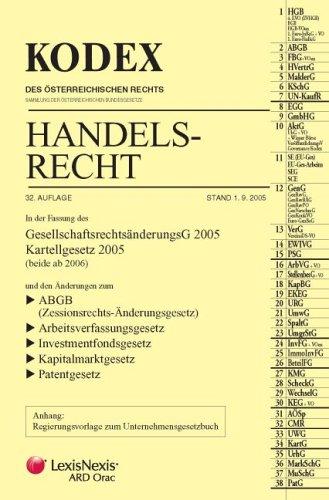 KODEX Handelsrecht (Kodex des österreichischen Rechts / Hauptband)