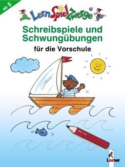 LernSpielZwerge Übungsblock: Schreibspiele und Schwungübungen für die Vorschule