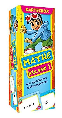 Karteibox Mathe Klasse 1: mit farbigen Karteikarten