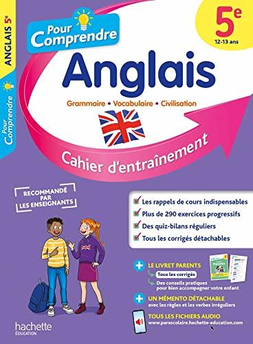 Pour comprendre l'anglais 5e : cahier d'entraînement