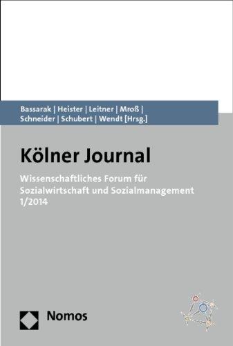 Wissenschaftliches Forum für Sozialwirtschaft und Sozialmanagement 1/2014