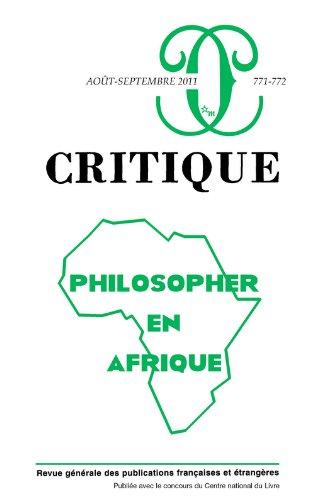 Critique, n° 771-772. Philosopher en Afrique