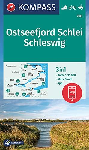 KOMPASS Wanderkarte 708 Ostseefjord Schlei, Schleswig 1:35000: 3in1 Wanderkarte mit Aktiv Guide, inklusive Karte zur offline Verwendung in der ... Reiten. (KOMPASS-Wanderkarten, Band 708)