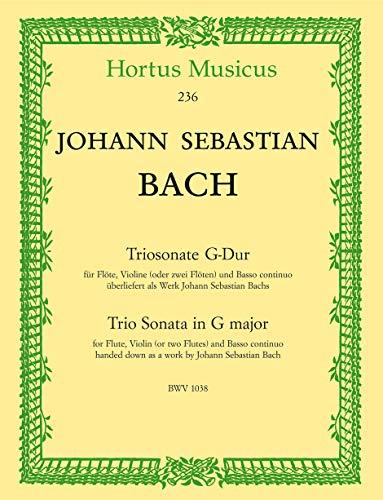 Hortus Musicus BACH J.S - TRIOSONATE G-DUR BWV 1038 - FLÖTE, VIOLIN, BASSO CONTINUO