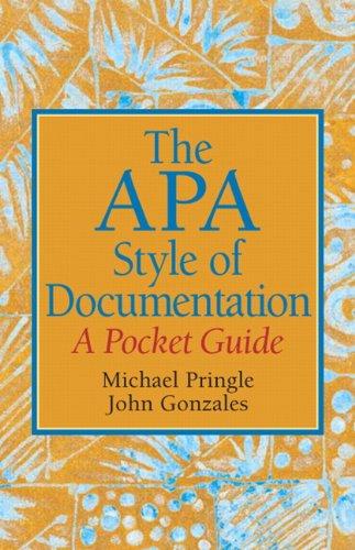 The APA Style of Documentation: A Pocket Guide