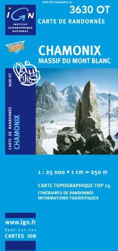 Carte de randonnée : Chamonix - Massif du Mont-Blanc: (Série Top 25)