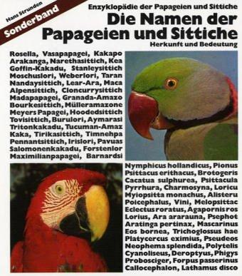 Die Namen der Papageien und Sittiche