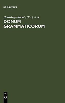 Donum Grammaticorum: Festschrift für Harro Stammerjohann