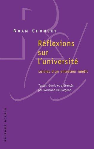 Réflexions sur l'université : suivies d'un entretien inédit