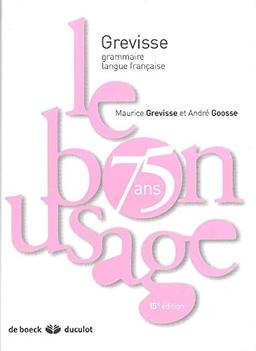 Le bon usage : grammaire française