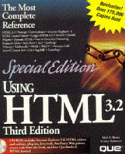 Using HTML 3.2, w. CD-ROM: Special Edition (Special Edition Using)