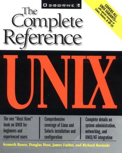 UNIX: The Complete Reference (Unix Tools)