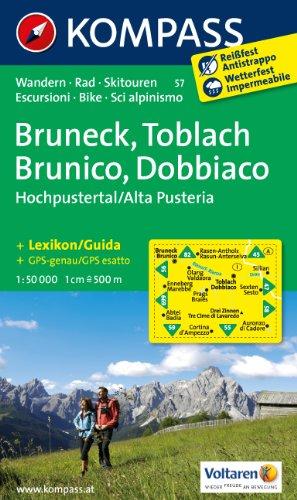 Bruneck / Toblach - Brunico / Dobbiaco 1 : 50 000: Hochpustertal - Alta Pusteria. Wander-, Bike- und Skitourenkarte