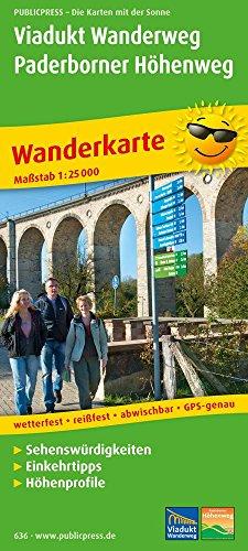 Viadukt Wanderweg, Paderborner Höhenweg: Wanderkarte mit Sehenswürdigkeiten, Einkehrtipps und Höhenprofilen, wetterfest, reißfest, abwischbar, GPS-genau. 1:25000