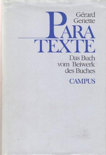 Paratexte: Das Buch vom Beiwerk des Buches