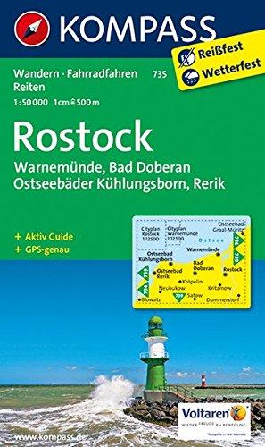 Rostock - Warnemünde - Bad Doberan: Wanderkarte mit Aktiv Guide, Radwegen und Reitwegen. GPS-genau. 1:50000 (KOMPASS-Wanderkarten, Band 735)