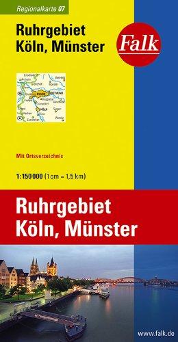 Falk Regionalkarte Ruhrgebiet - Köln - Münster 1:150 000