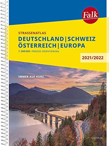 Falk Straßenatlas Deutschland, Schweiz, Österreich, Europa 2021/2022 1 : 300 000 (Falk Atlanten)