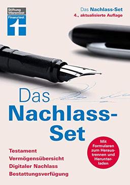 Das Nachlass-Set : aktualisierte Auflage 2021: Testament, Vermögensübersicht, Digitaler Nachlass, Bestattungsverfügung