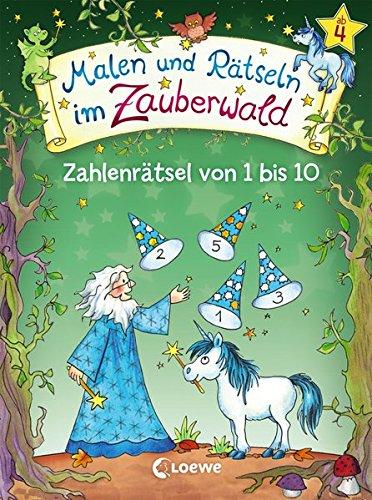 Malen und Rätseln im Zauberwald - Zahlenrätsel von 1 bis 10