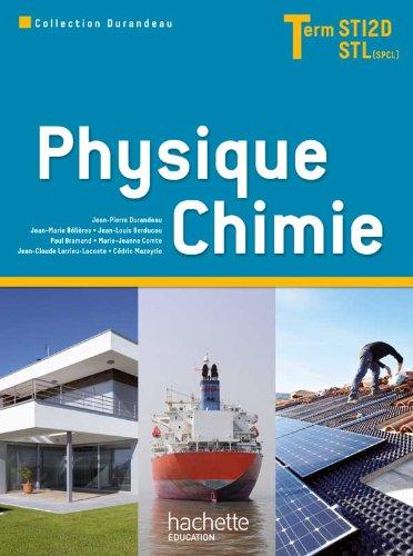 Physique chimie terminale STI2D, STL (SPCL)