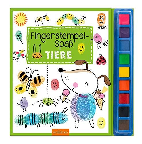 Fingerstempel-Spaß Tiere: mit 9 Stempelfarben