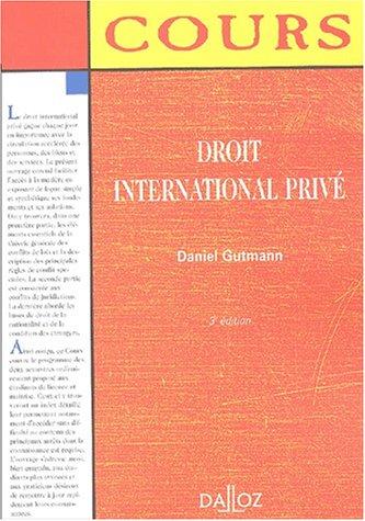 Droit international privé. 3ème édition (Cours)