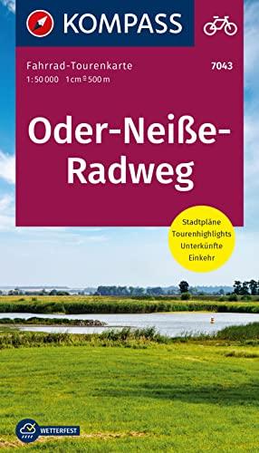 KOMPASS Fahrrad-Tourenkarte Oder-Neiße-Radweg 1:50.000: Leporello Karte, reiß- und wetterfest