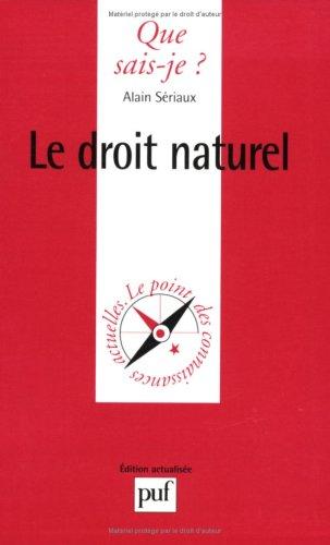 Le droit naturel