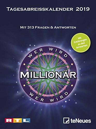 Wer wird Millionär 2019 - Tagesabreisskalender zur Serie, Quizkalender mit Tischaufsteller, Wissenskalender - 11,8 x 15,9 cm