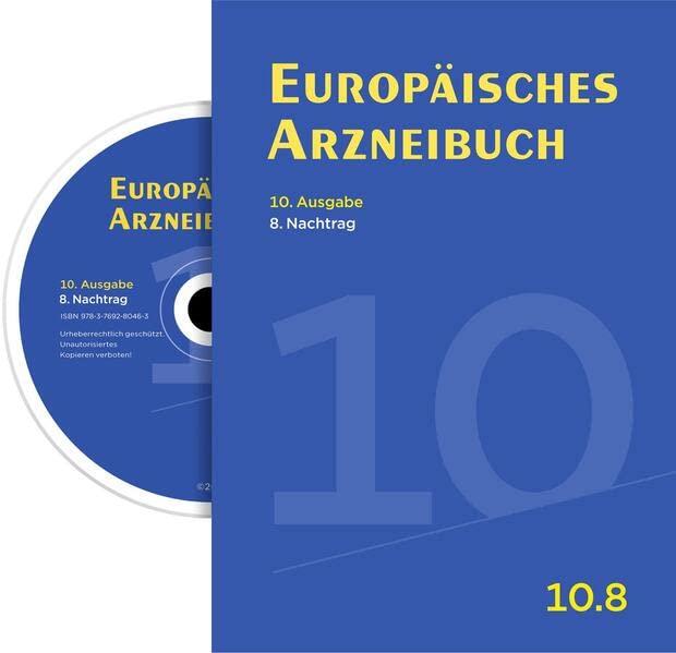 Europäisches Arzneibuch Digital, 10. Ausgabe, 8. Nachtrag: Amtliche deutsche Ausgabe (Ph. Eur. 10.8)