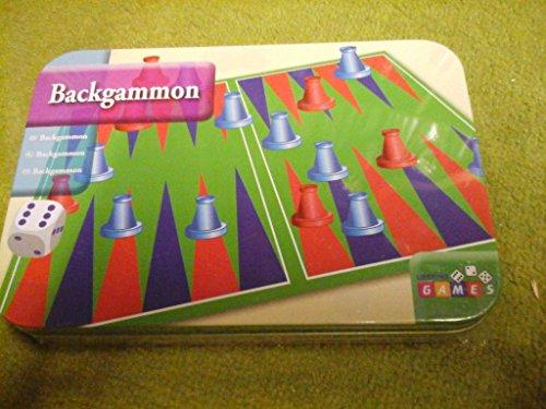 Backgammon in dekorativer Blechbox