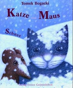 Katze und Maus im Schnee