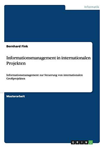 Informationsmanagement in internationalen Projekten: Informationsmanagement zur Steuerung von internationalen Großprojekten