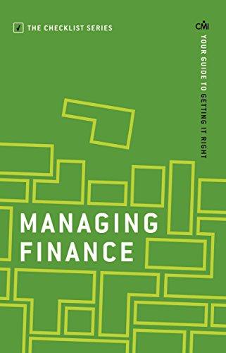 CMI Books: Managing Finance: Your guide to getting it right (The Checklist Series: Step by step guides to getting it right)