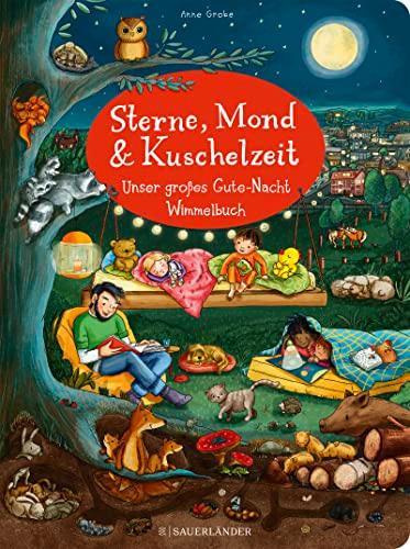 Sterne, Mond und Kuschelzeit. Unser großes Gute-Nacht-Wimmelbuch: ein besonderes Gute-Nacht-Buch zum Einschlafen, Erzählen und Träumen für Kinder ab 2 Jahre │ perfekt für das Abendritual der Kleinsten