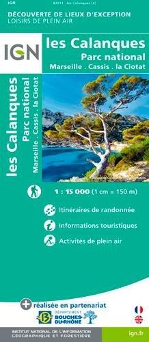 Les Calanques de Marseille à Cassis 1:15 000: Freizeitkarte