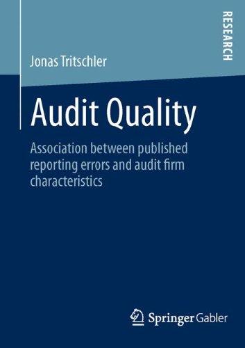 Audit Quality: Association between published reporting errors and audit firm characteristics