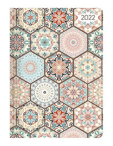 *Ladytimer Midi Oriental 2022 - Taschen-Kalender 12x17 cm - Muster - mit Mattfolie - Notiz-Buch - Weekly - 192 Seiten - Alpha Edition