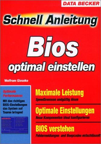 Bios optimal einstellen