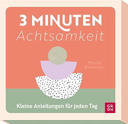 3-Minuten-Achtsamkeit: Kleine Anleitungen für jeden Tag | Kartenbox mit praktischen Übungen von @monkeymind.meditation (Geschenke für mehr Lebensfreude, Glücksgefühle und Achtsamkeit im Alltag)