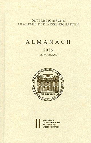 Almanach der Akademie der Wissenschaften / Almanach 166. Jahrgang 2016