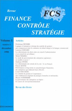 FINANCE-CONTR-STRAT VOL.1/N 4