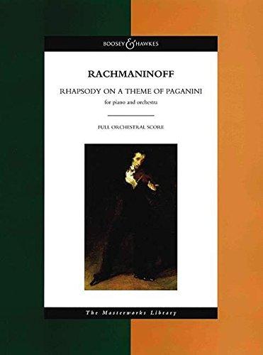 Rhapsodie über ein Thema von Paganini: op. 43. Klavier und Orchester. Studienpartitur. (The Masterworks Library)