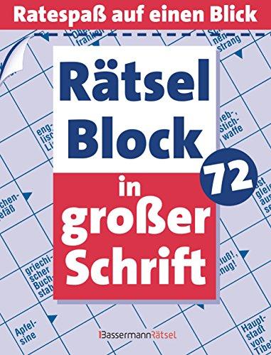 Rätselblock in großer Schrift 72