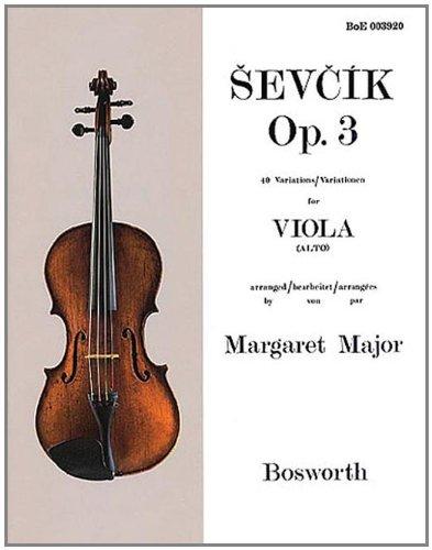 Sevcik Viola Studies. Opus 3. 40 Variationen für Viola