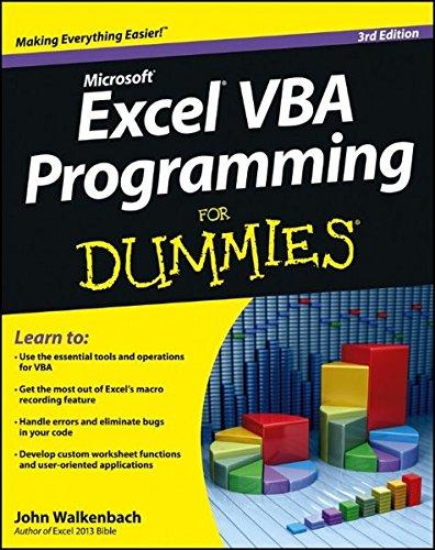 Excel VBA Programming For Dummies