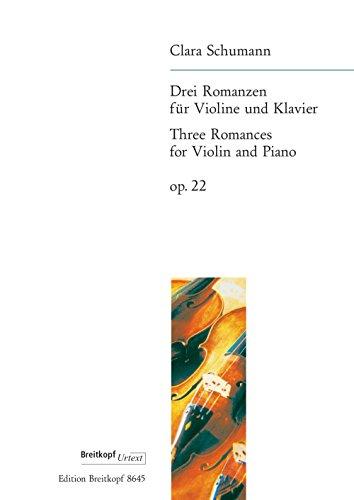 3 Romanzen op. 22 für Violine und Klavier - Breitkopf Urtext (EB 8645)