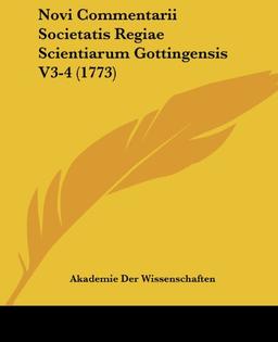 Novi Commentarii Societatis Regiae Scientiarum Gottingensis V3-4 (1773)